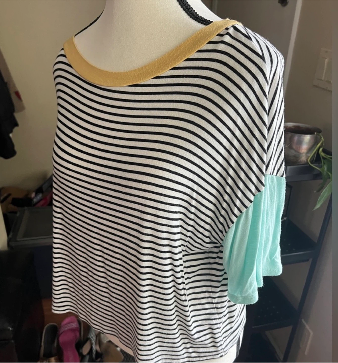 Striped Colour Block T-Shirt - photo 4