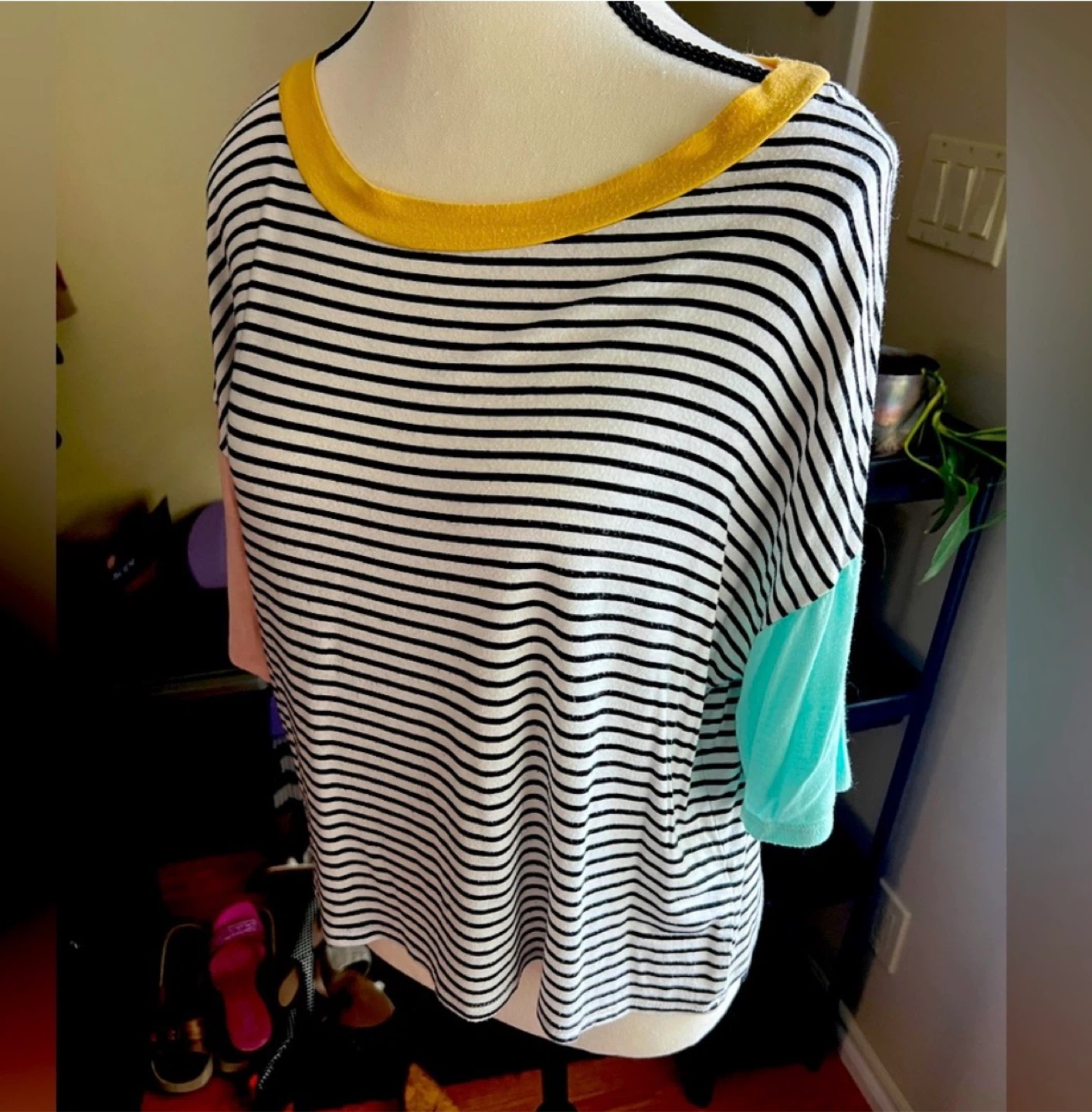 Striped Colour Block T-Shirt - photo 2