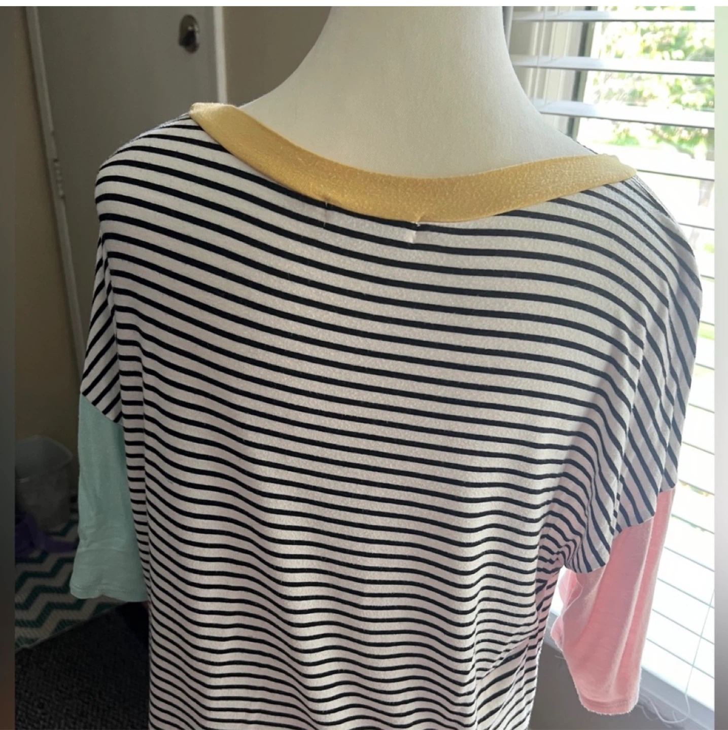 Striped Colour Block T-Shirt - photo 5