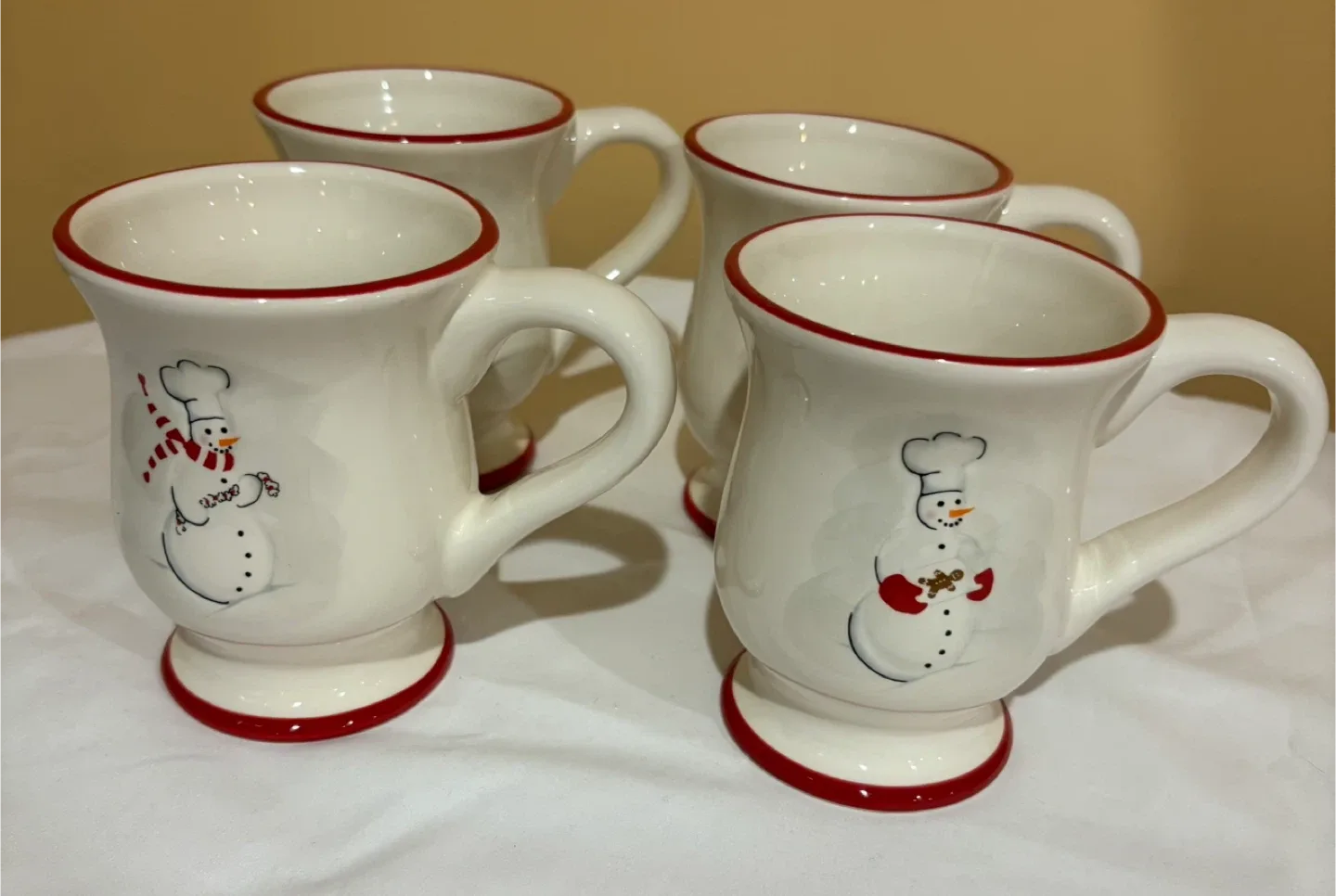 Christmas Snowman Mugs (Set of 4)