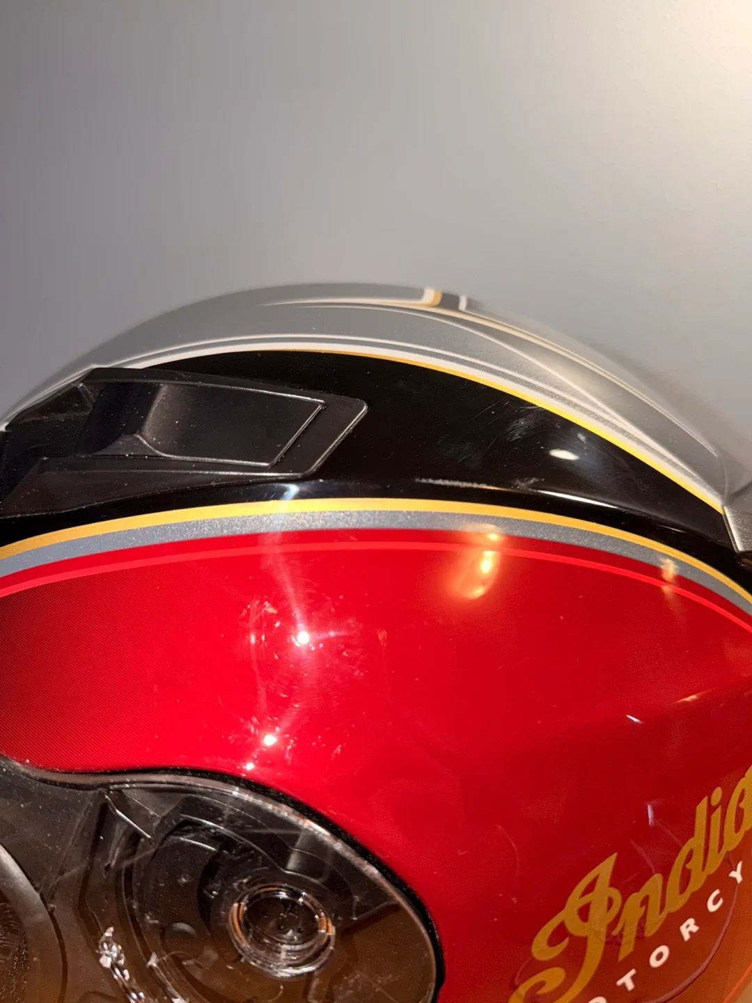 Indian Motorcycle Helmet - Red/Gray image indicator(6)