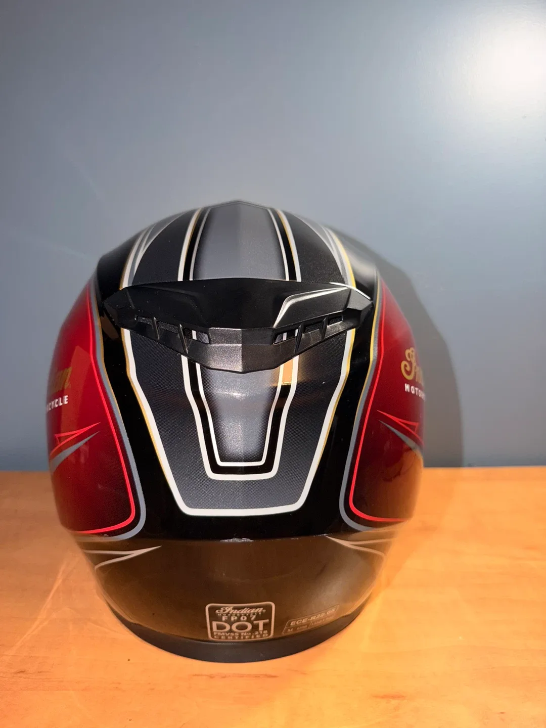 Indian Motorcycle Helmet - Red/Gray image indicator(3)