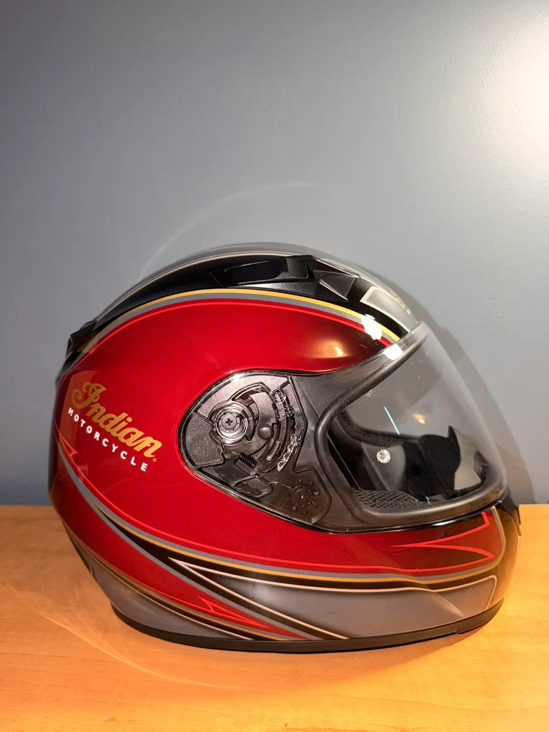 Indian Motorcycle Helmet - Red/Gray