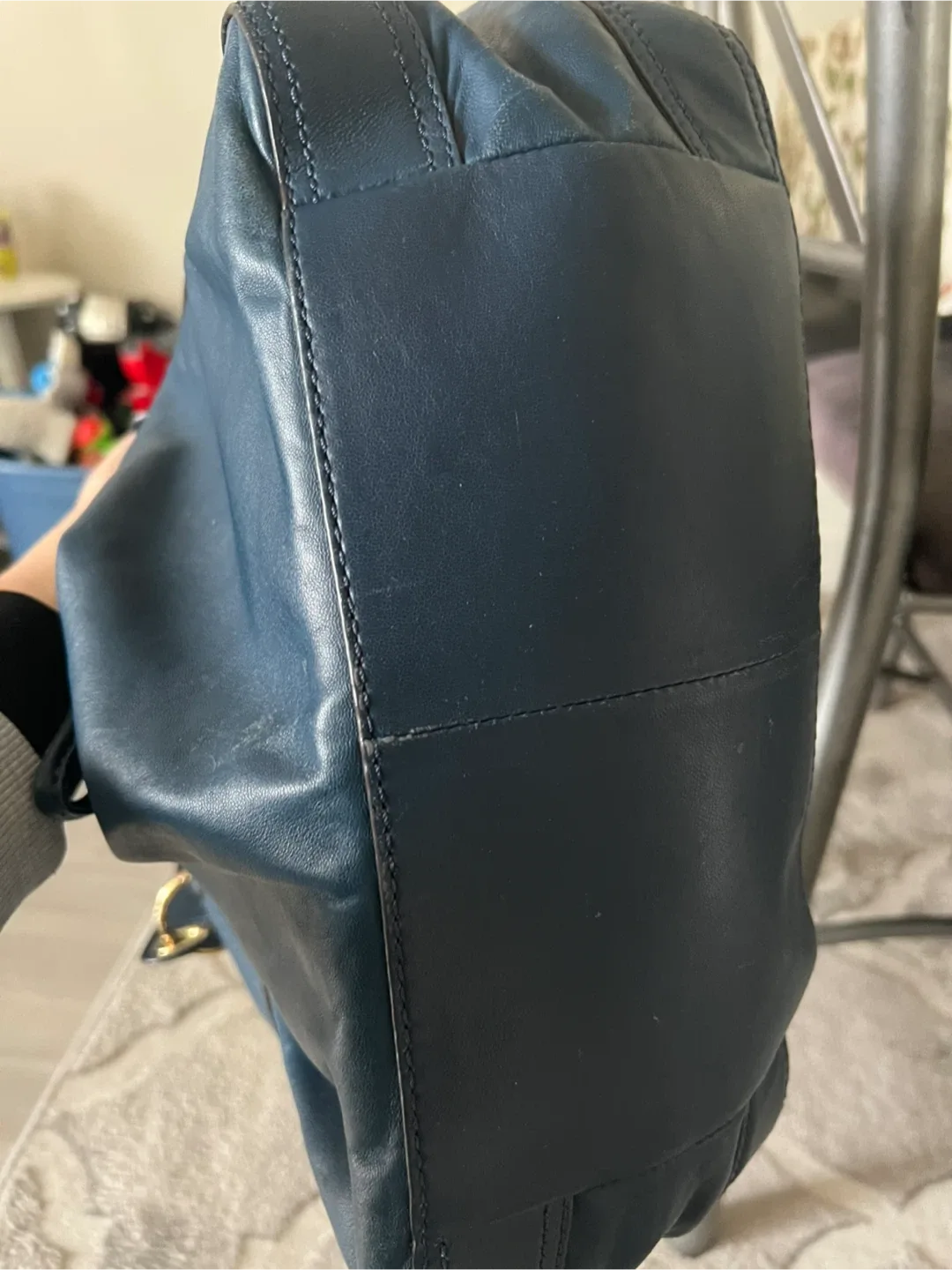 Michael Kors Blue Leather Shoulder Bag image indicator(3)