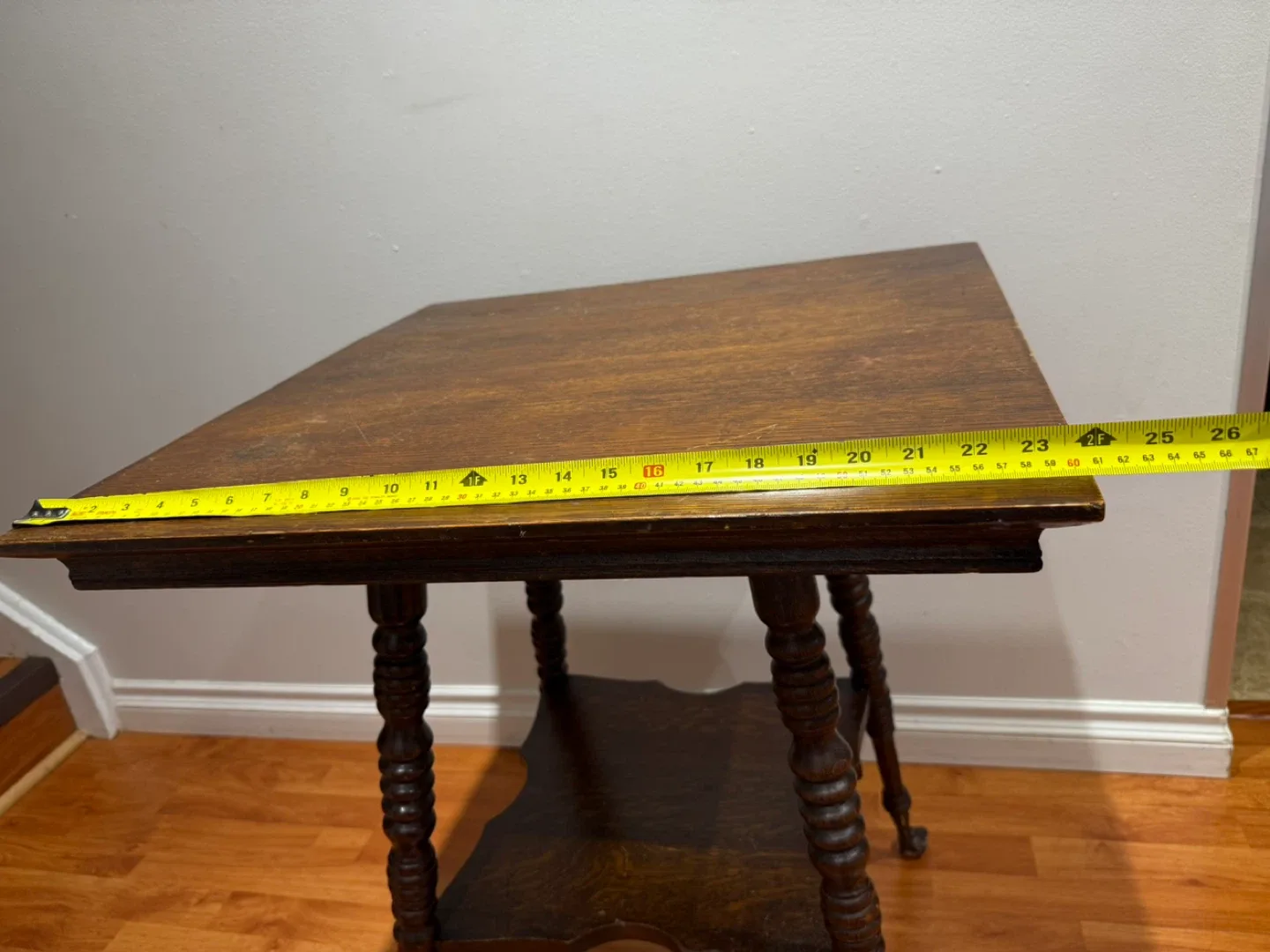 Antique side Table with Claw Feet image indicator(7)