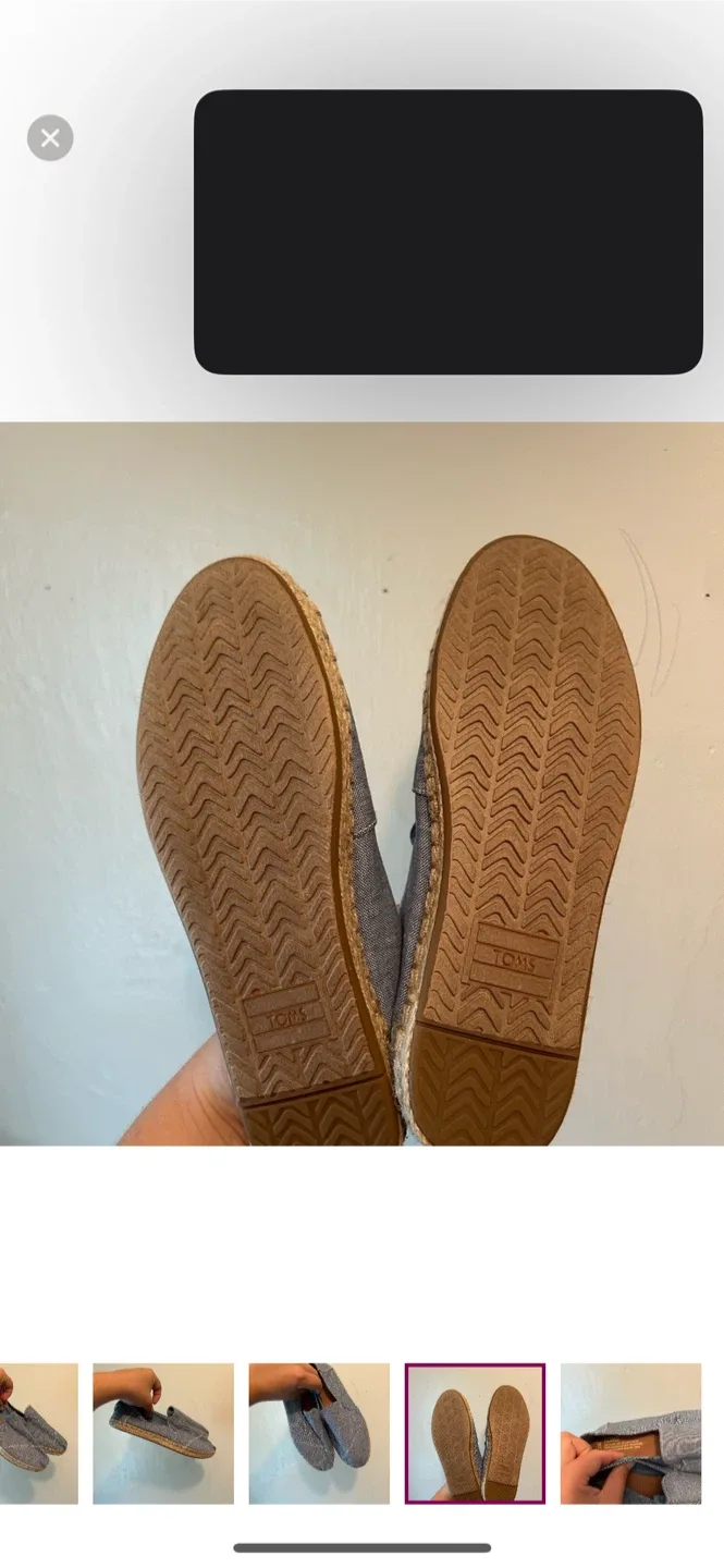 TOMS Women's Size 7 Blue Slip-On Shoes image indicator(4)