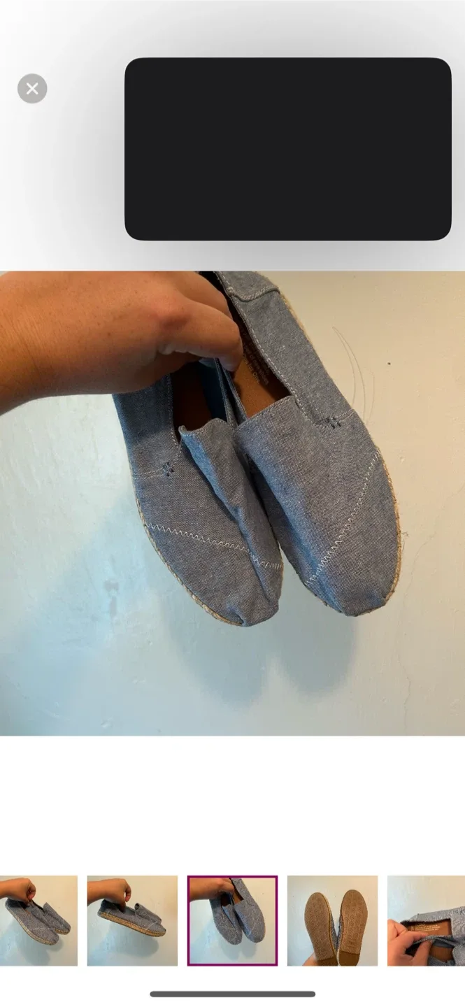 TOMS Women's Size 7 Blue Slip-On Shoes image indicator(3)