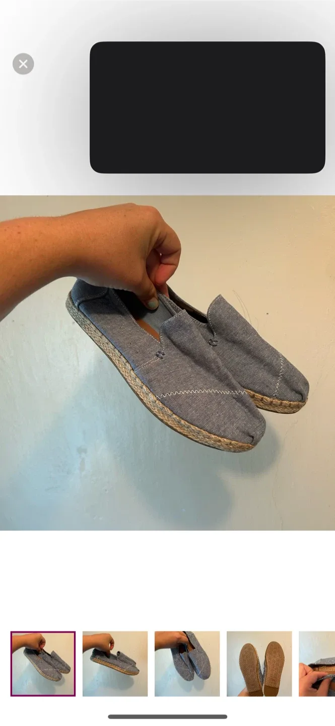 TOMS Women's Size 7 Blue Slip-On Shoes