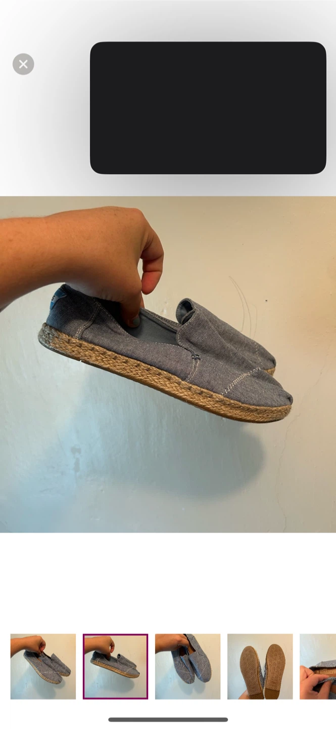 TOMS Women's Size 7 Blue Slip-On Shoes - photo 2