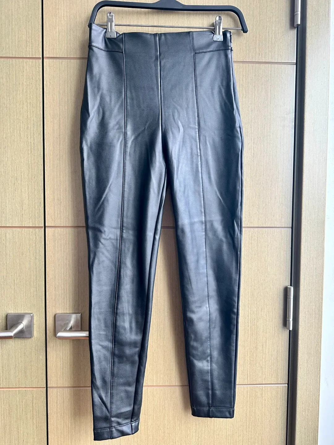 Ann Taylor Black Faux Vegan Leather Leggings