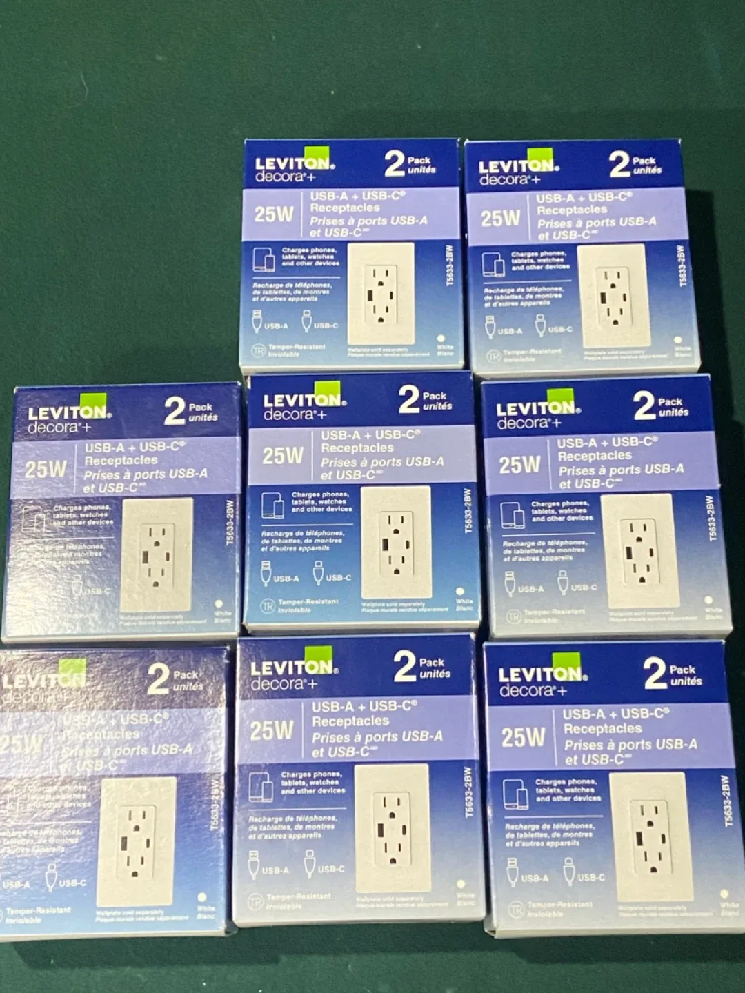 Leviton Decora+ USB-A/USB-C Receptacles 2-Pack