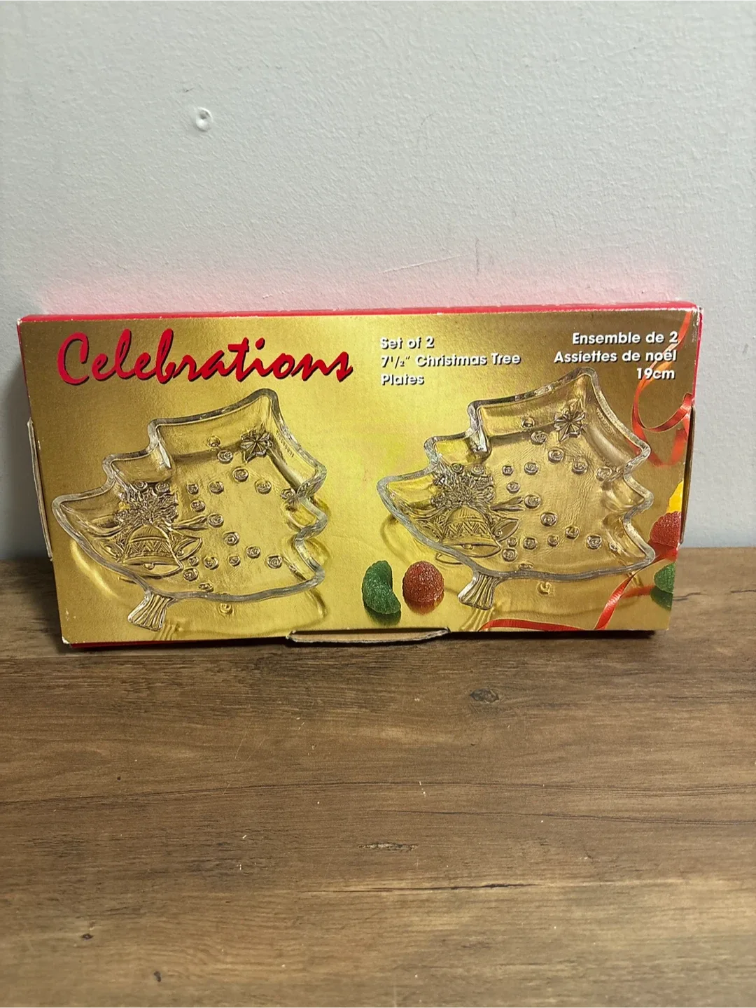 Crystal Clear 7.5" Christmas Tree Plates(Set of 2)