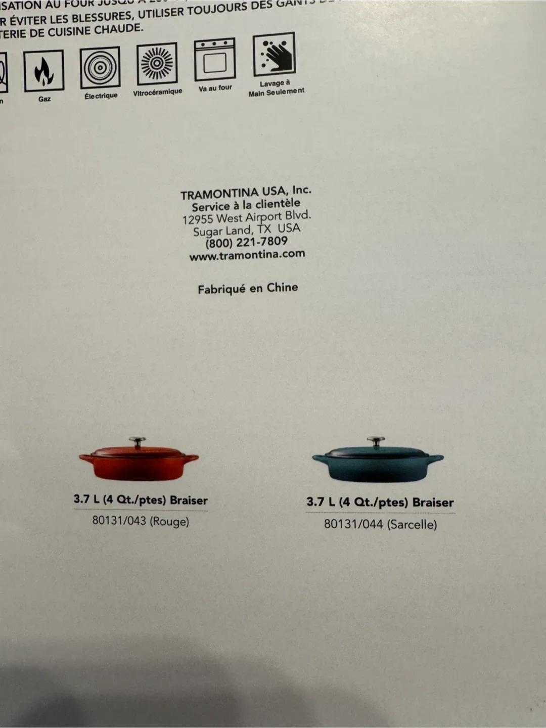 New Tramontina 4 Qt Enameled Cast Iron Braiser image indicator(4)