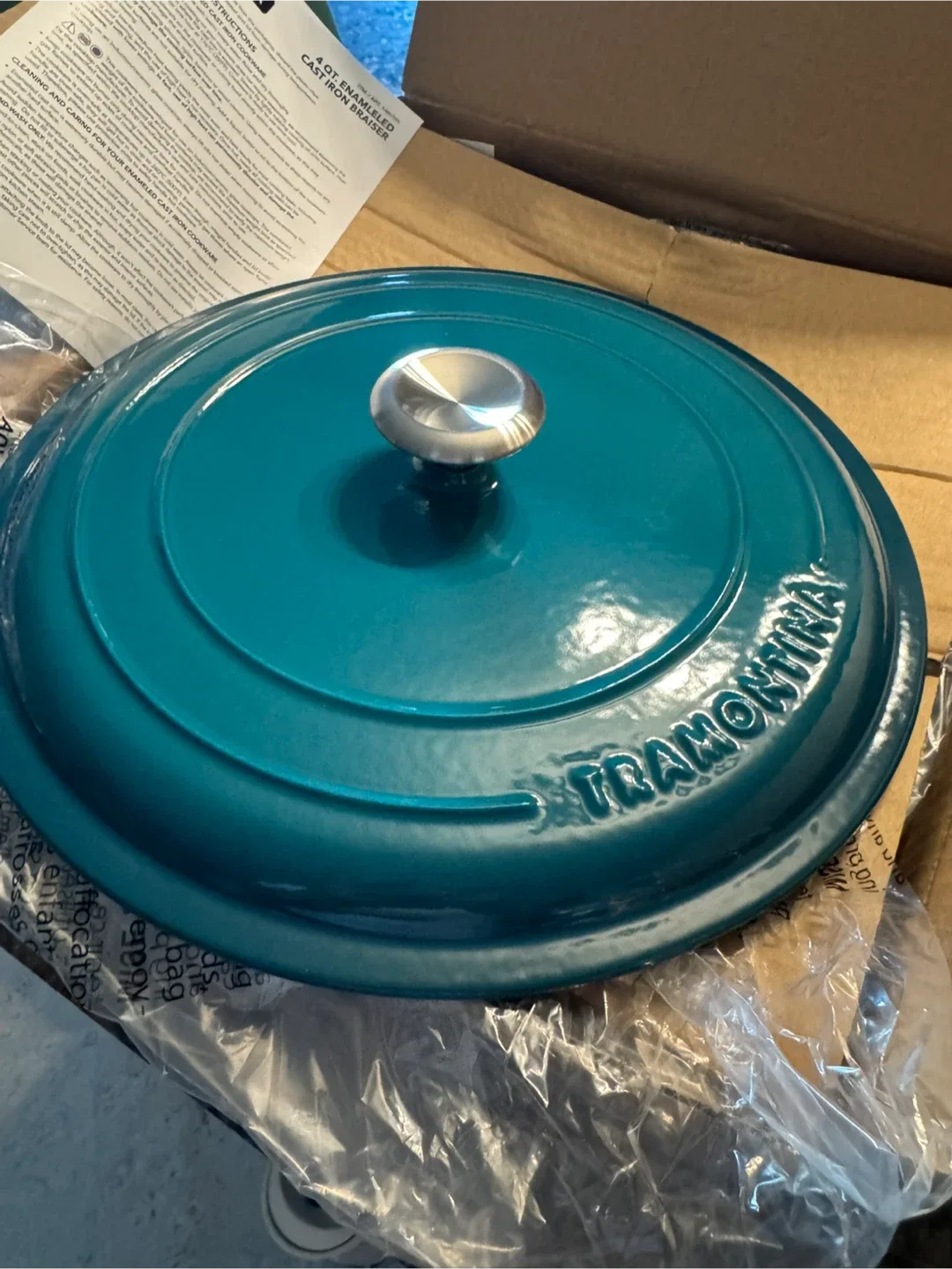 New Tramontina 4 Qt Enameled Cast Iron Braiser