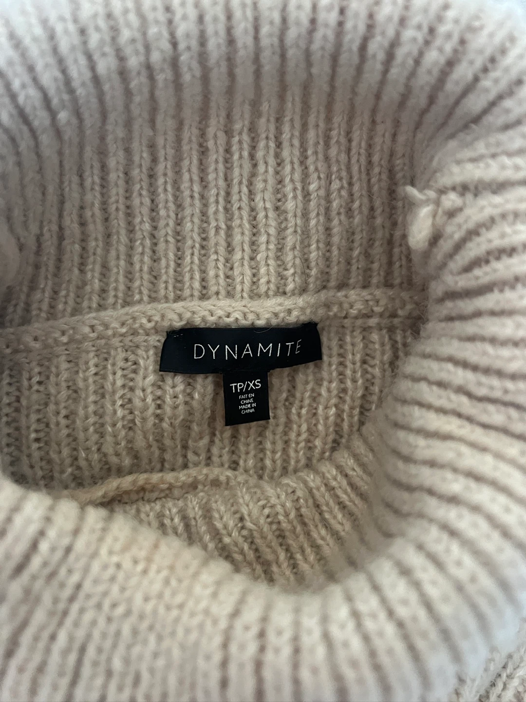 Dynamite XS Beige Turtleneck Sweater - photo 4