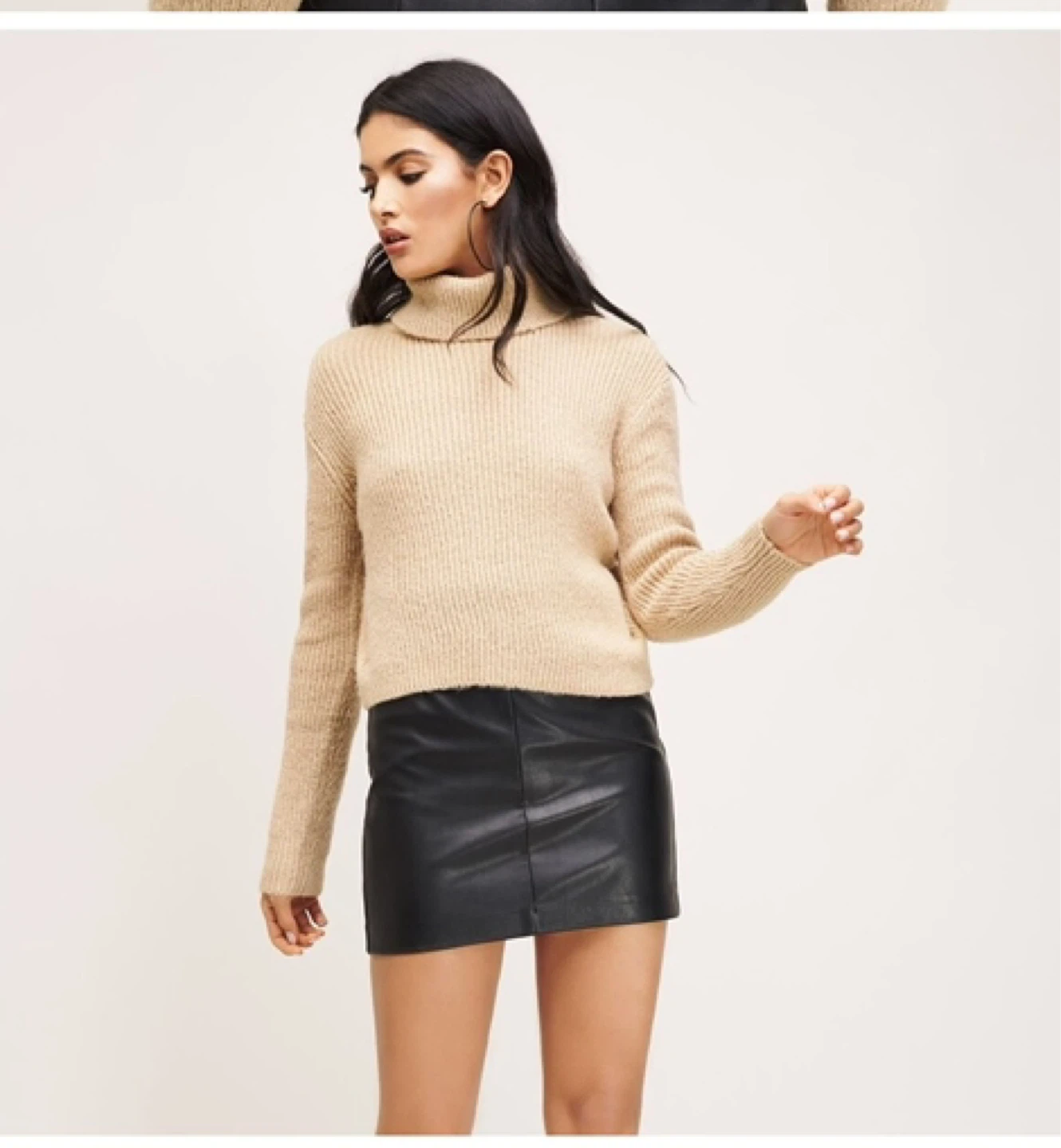 Dynamite XS Beige Turtleneck Sweater