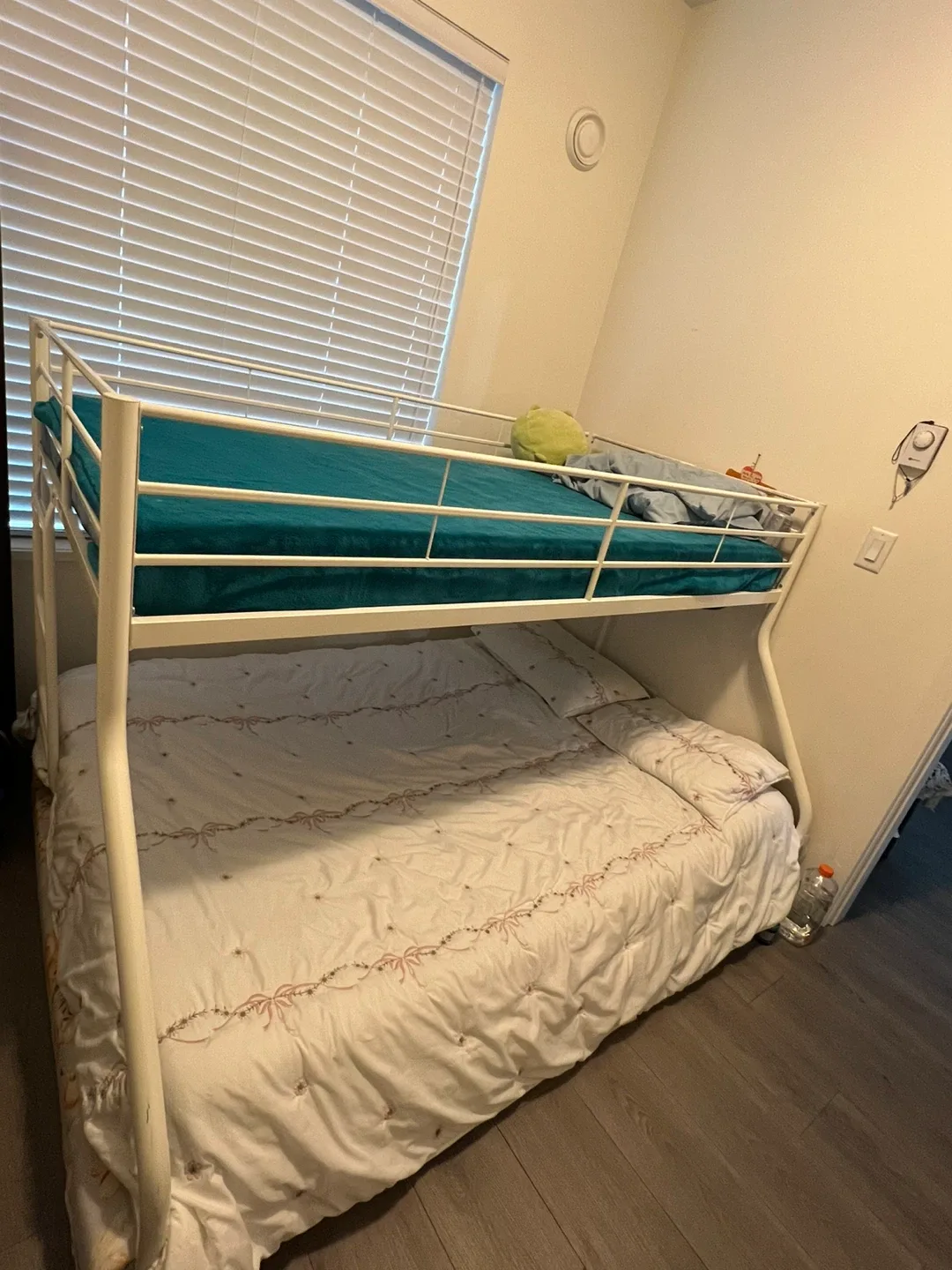 White Metal Bunk Bed Frame