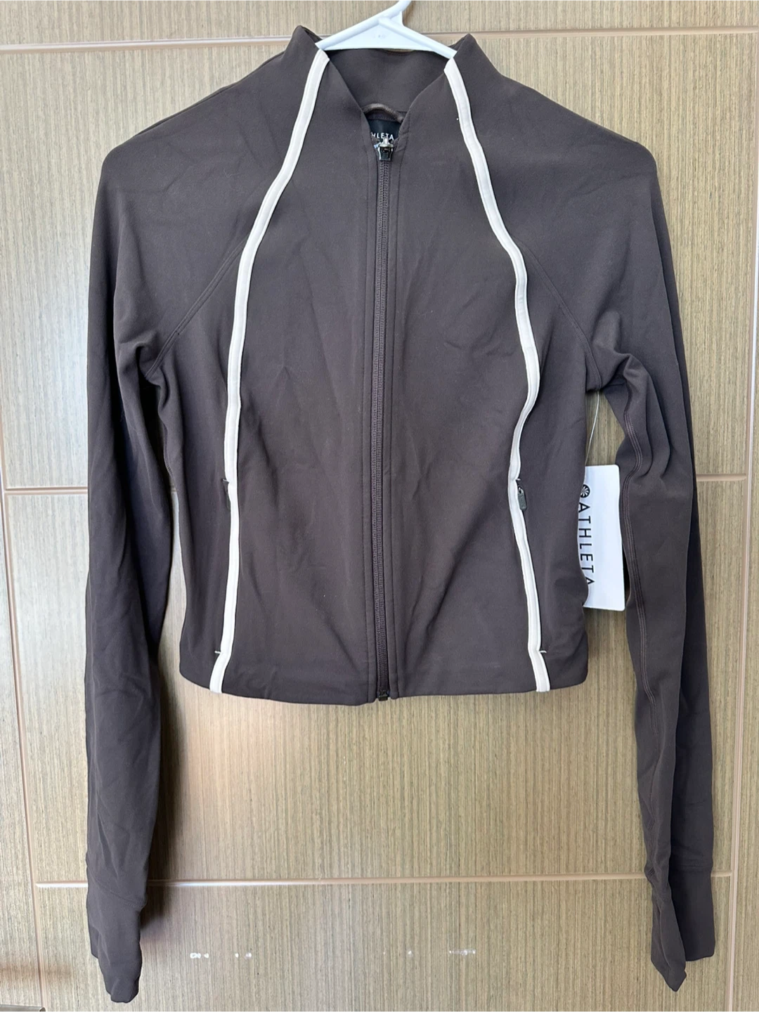 NWT Athleta Truffle Bone Leggings & Jacket Set