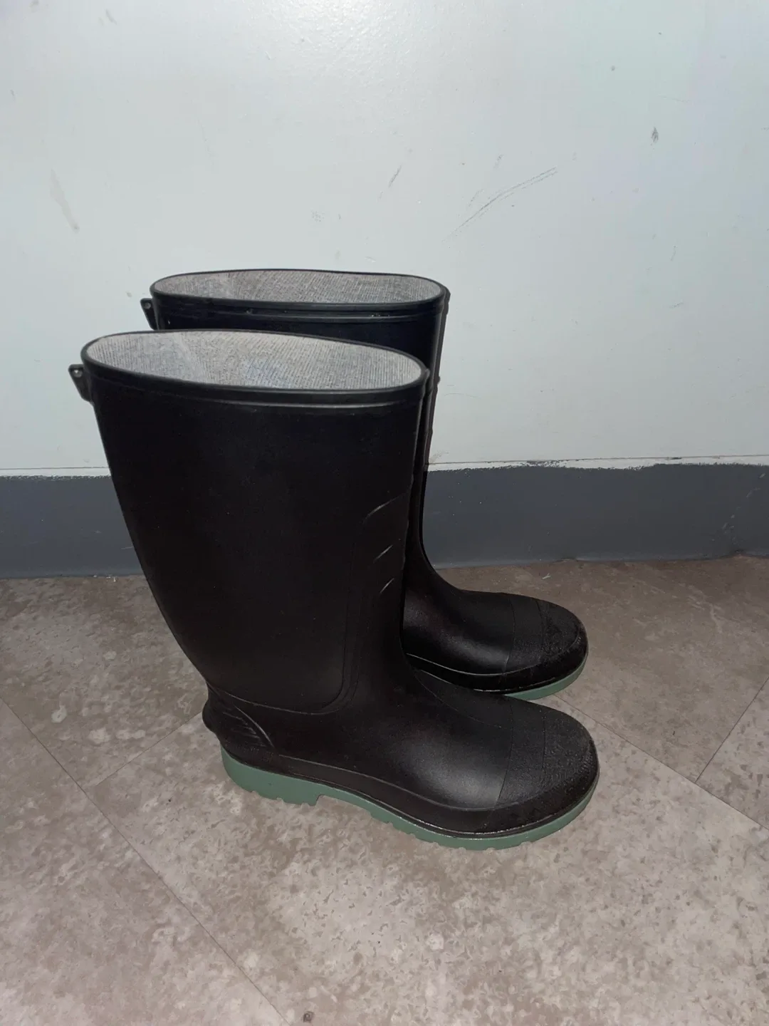 Black Rubber Rain Boots