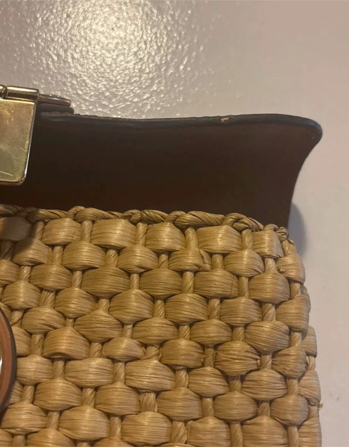 Michael Kors Straw & Leather Shoulder Bag - photo 5