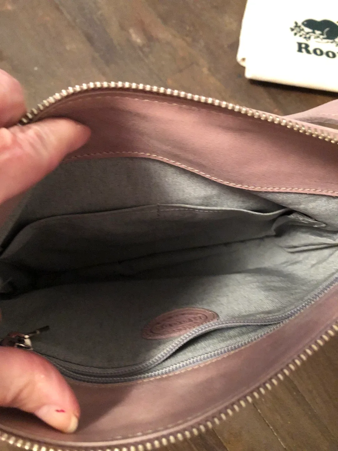 Roots Leather Crossbody Bag - Light Pink image indicator(4)