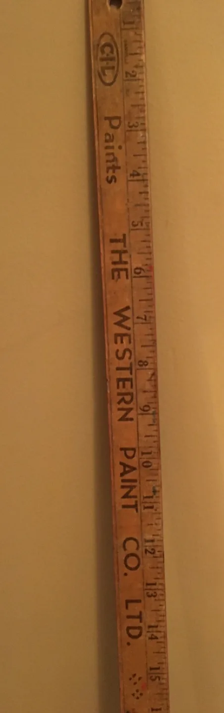 Vintage Western Paint Co. LTD. Ruler / Meter Stick image indicator(2)