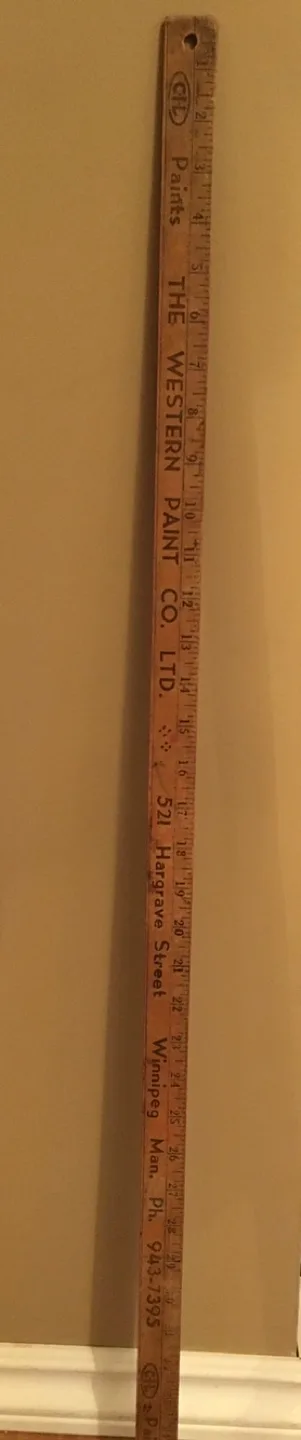 Vintage Western Paint Co. LTD. Ruler / Meter Stick