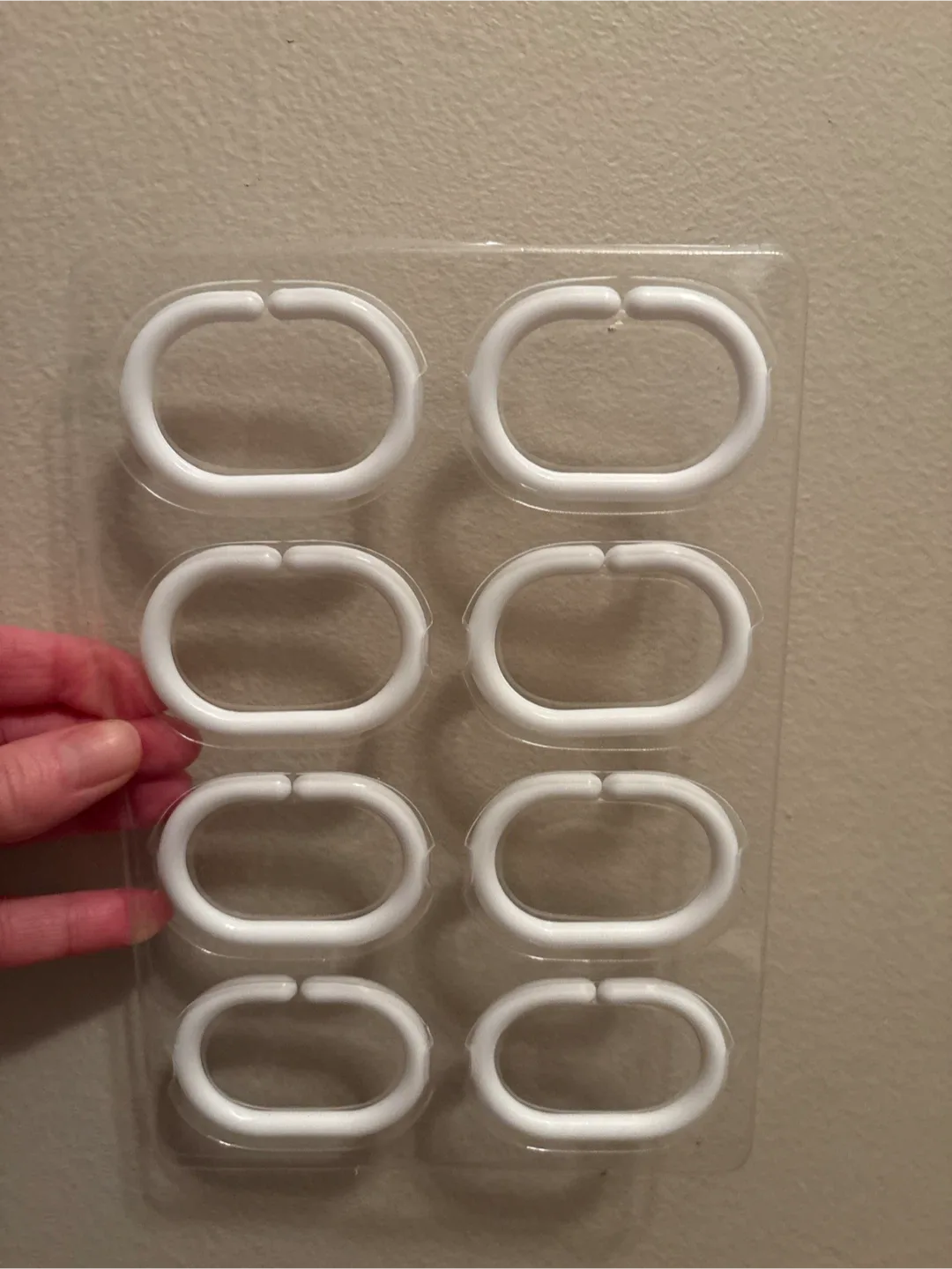 Shower Curtain Rings - Set of 8, White