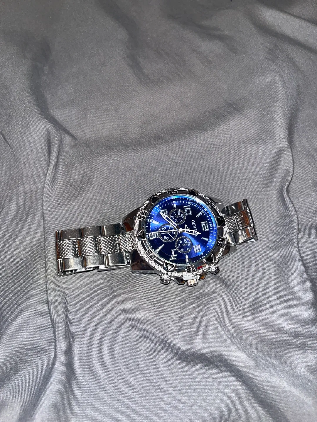 Montre FENJAR en acier inoxydable bleu