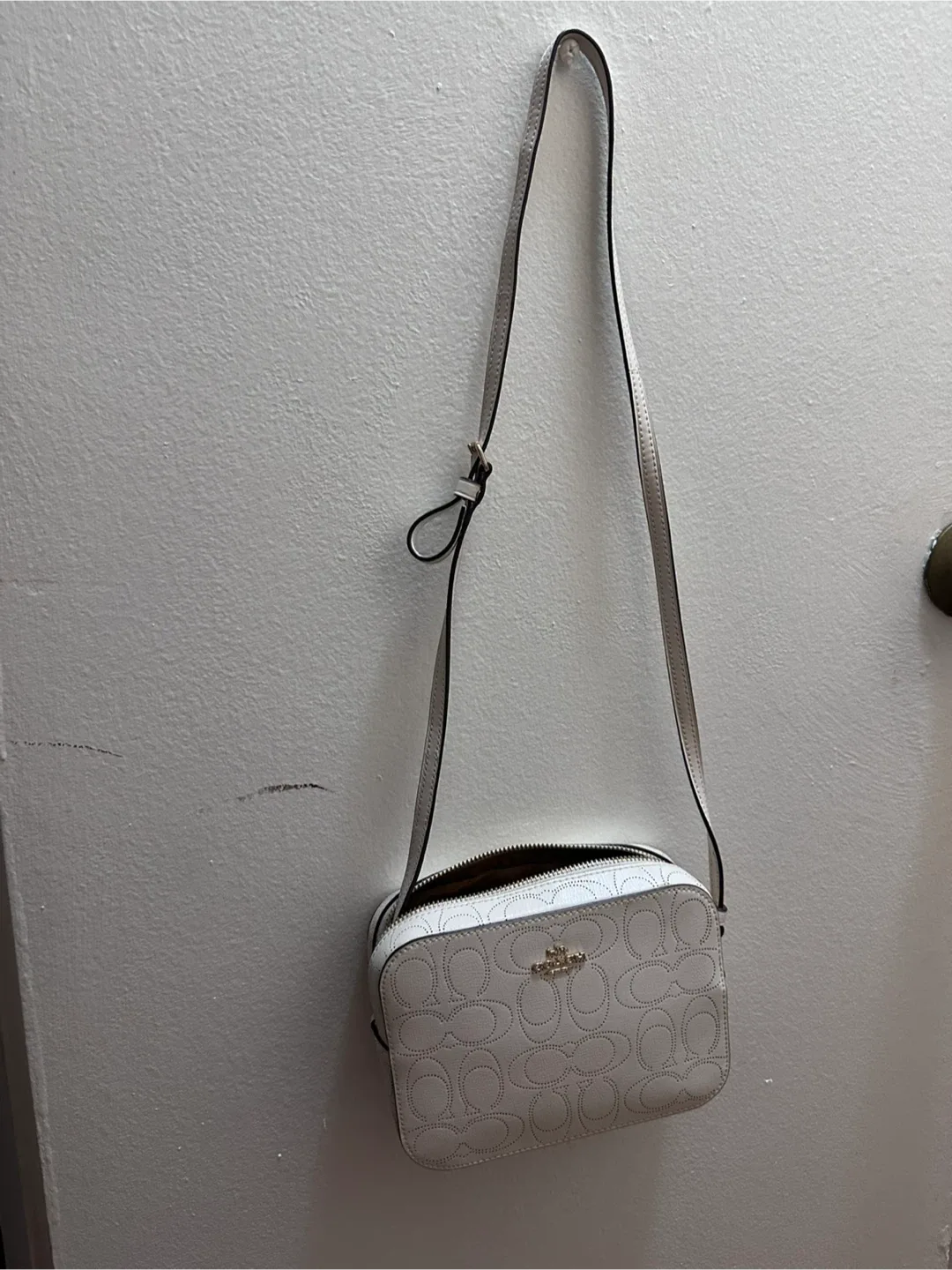 Coach White Leather Crossbody Bag