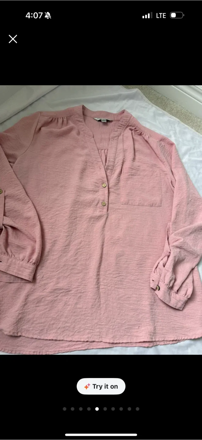 Lucky Brand Pink Long Sleeve Shirt