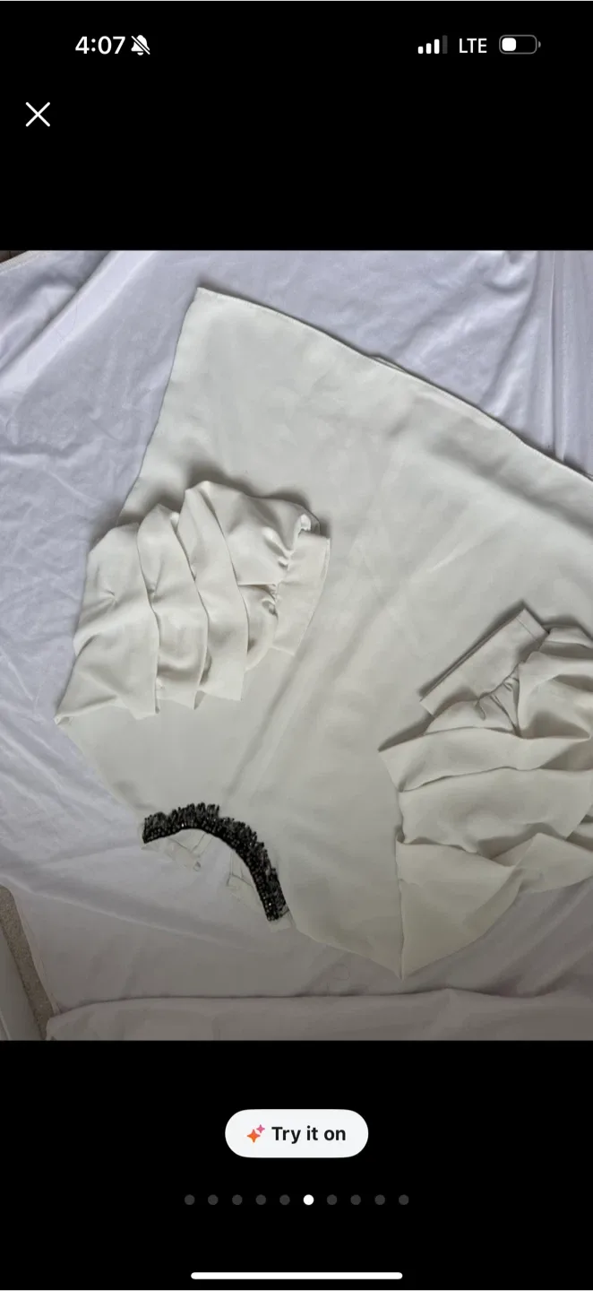 White Dress with Embellishments