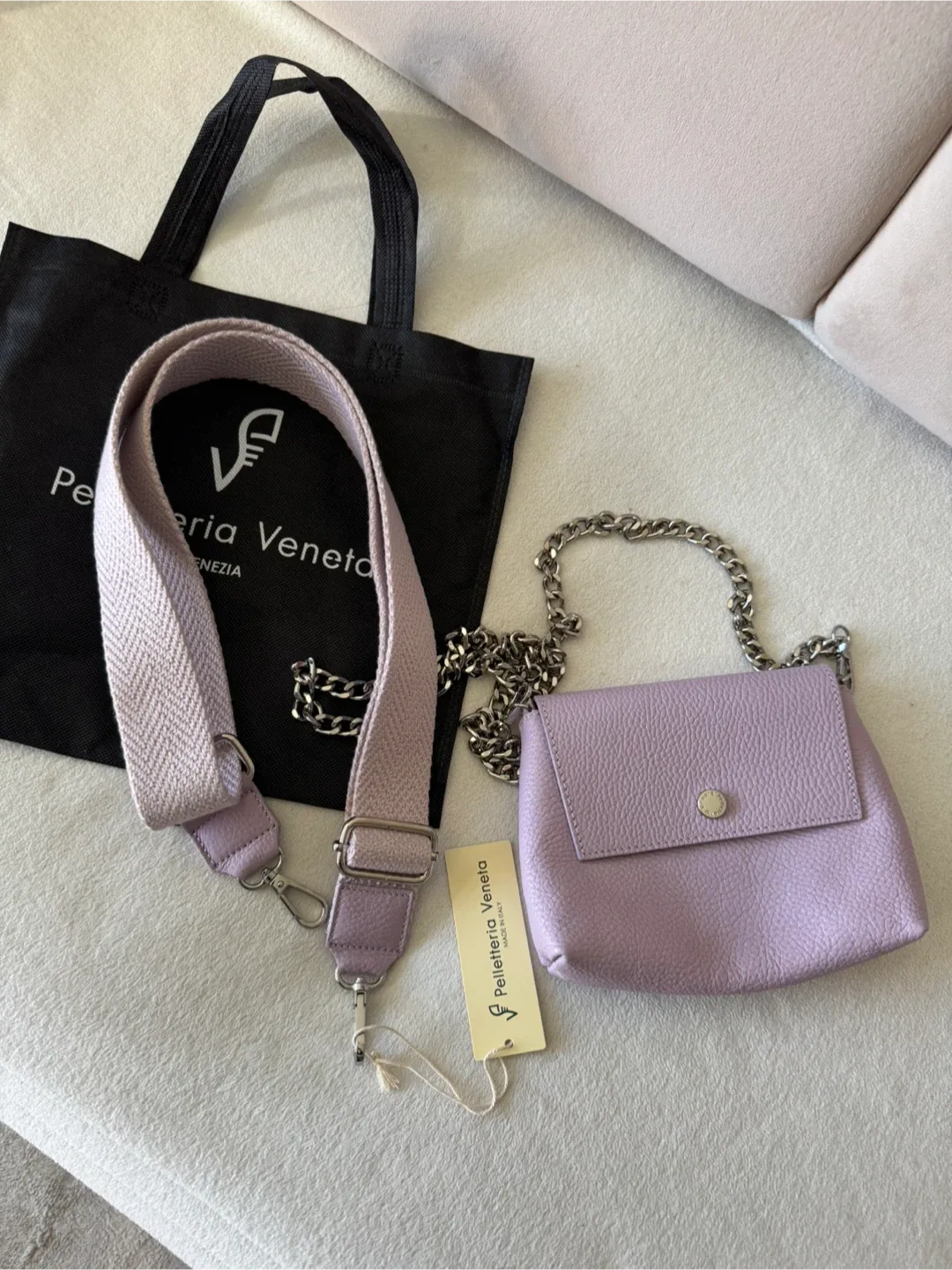 Lilac Leather Crossbody Bag - New! image indicator(4)