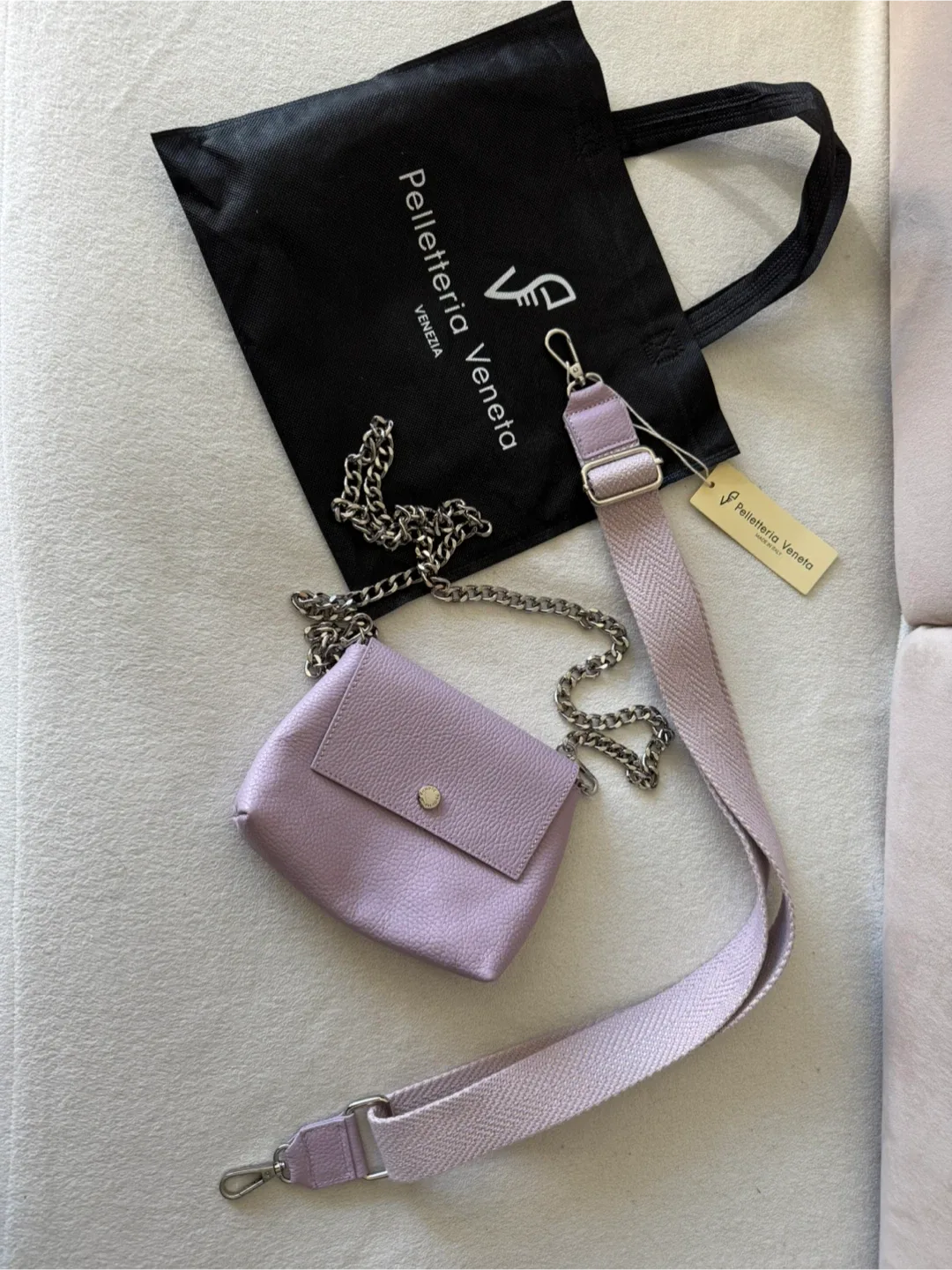 Lilac Leather Crossbody Bag - New! image indicator(3)