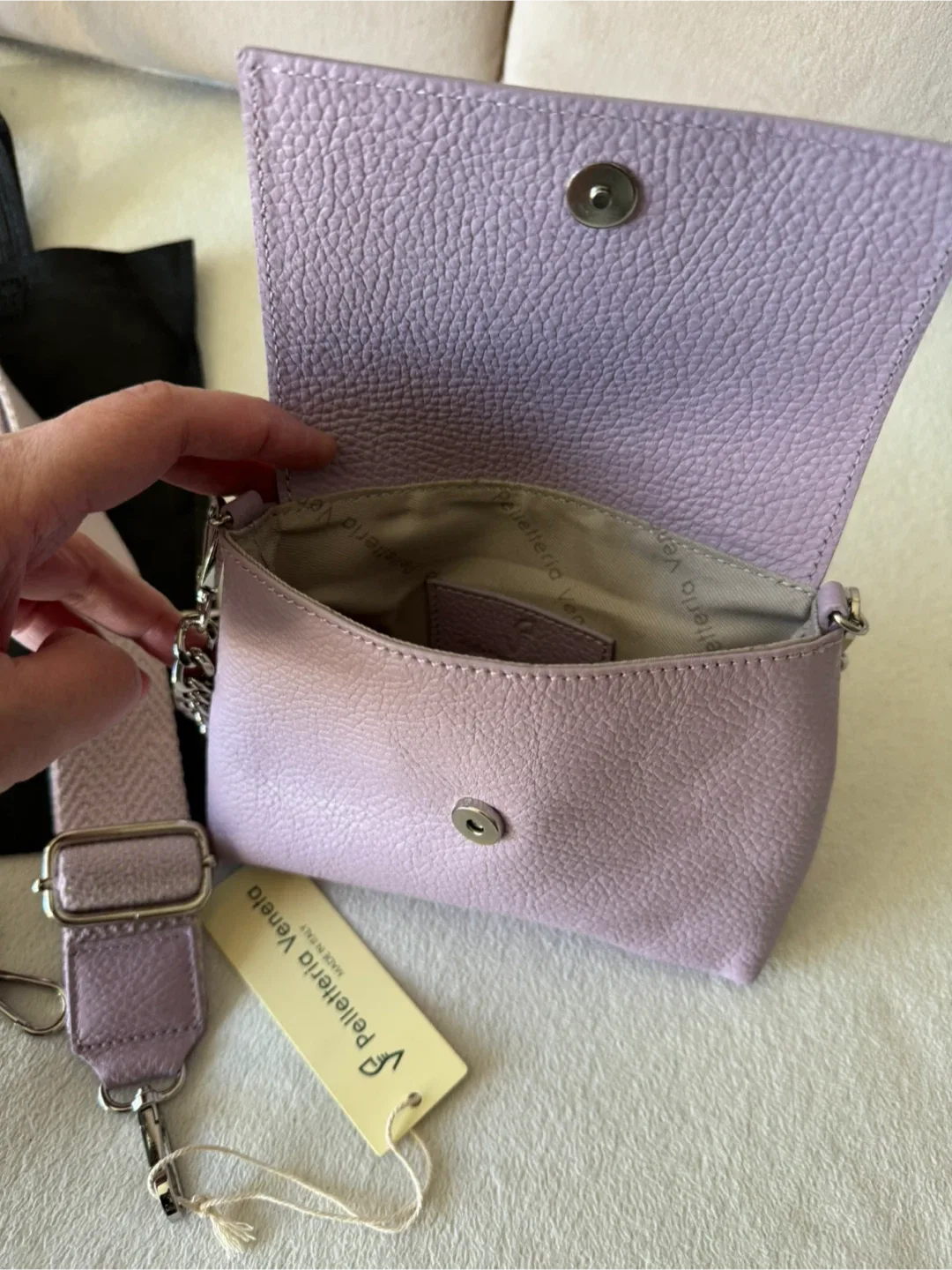 Lilac Leather Crossbody Bag - New! image indicator(7)