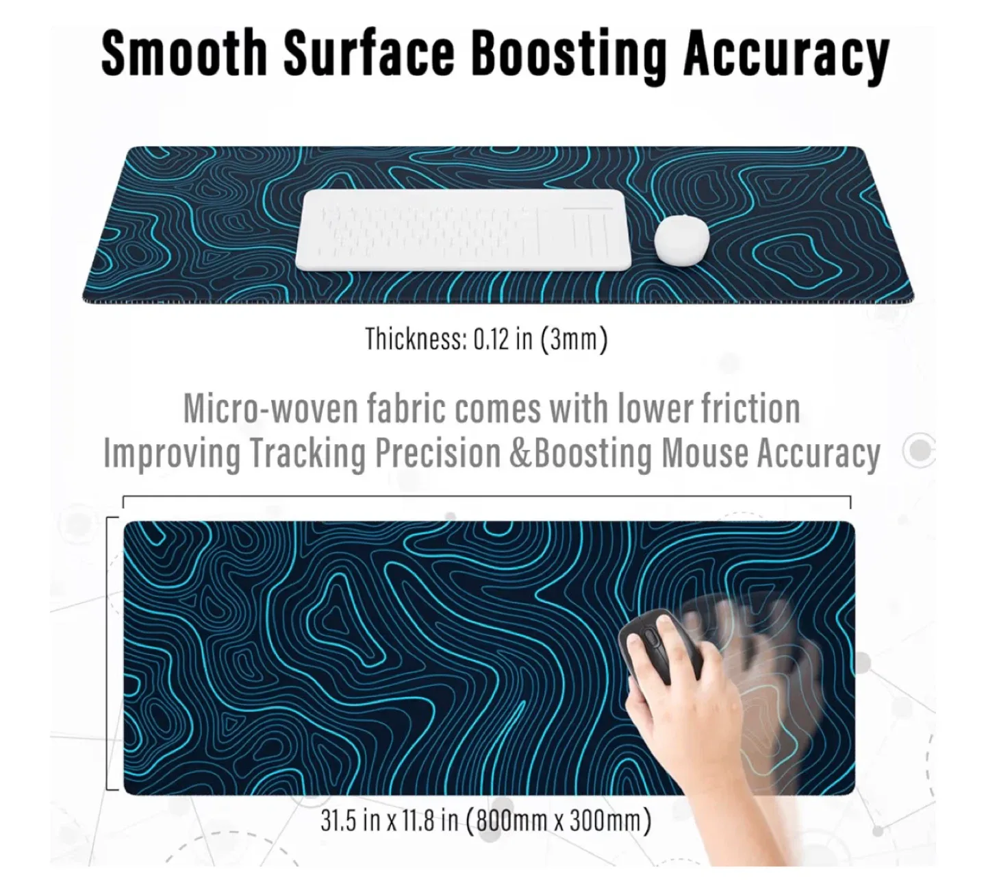 XL Extended Gaming Mouse Pad - 31.5 x 11.8 in image indicator(2)