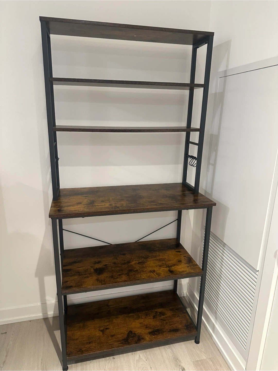 Rustic Brown Bakers Rack/Coffee Station – Excellent Condition - photo 3