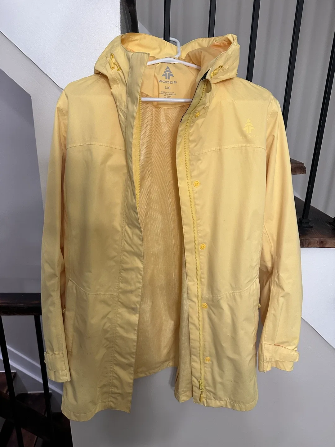 Woods Yellow Rain Jacket - Size L