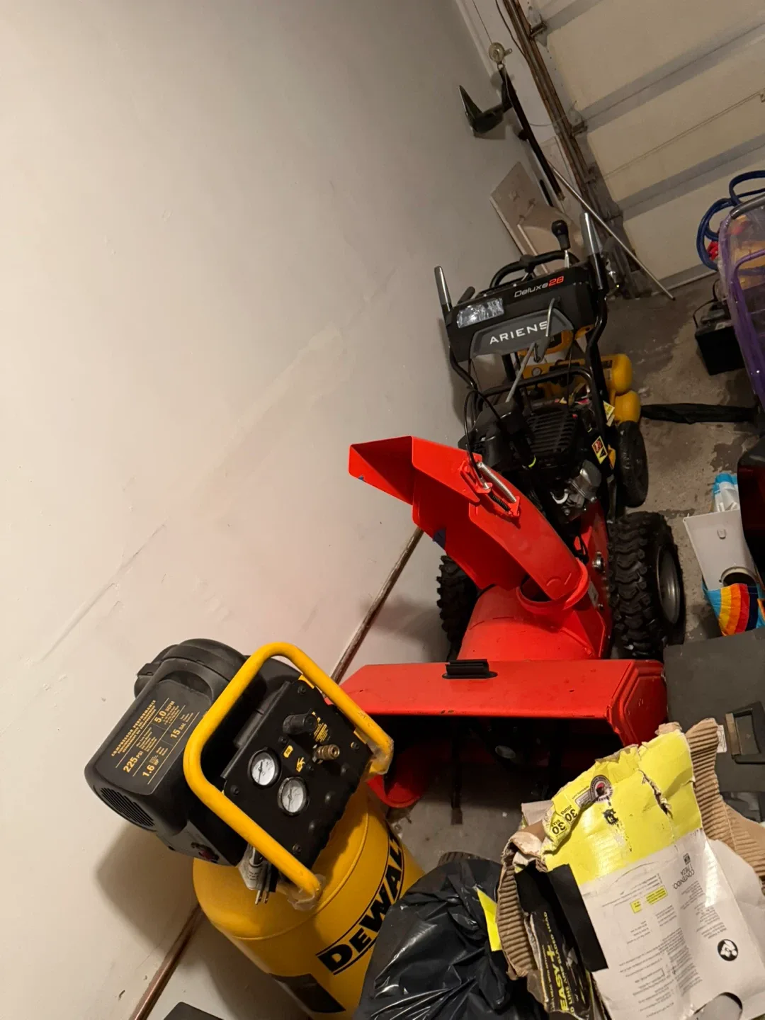 Ariens Deluxe 28 Snowblower & Dewalt Air Compressor
