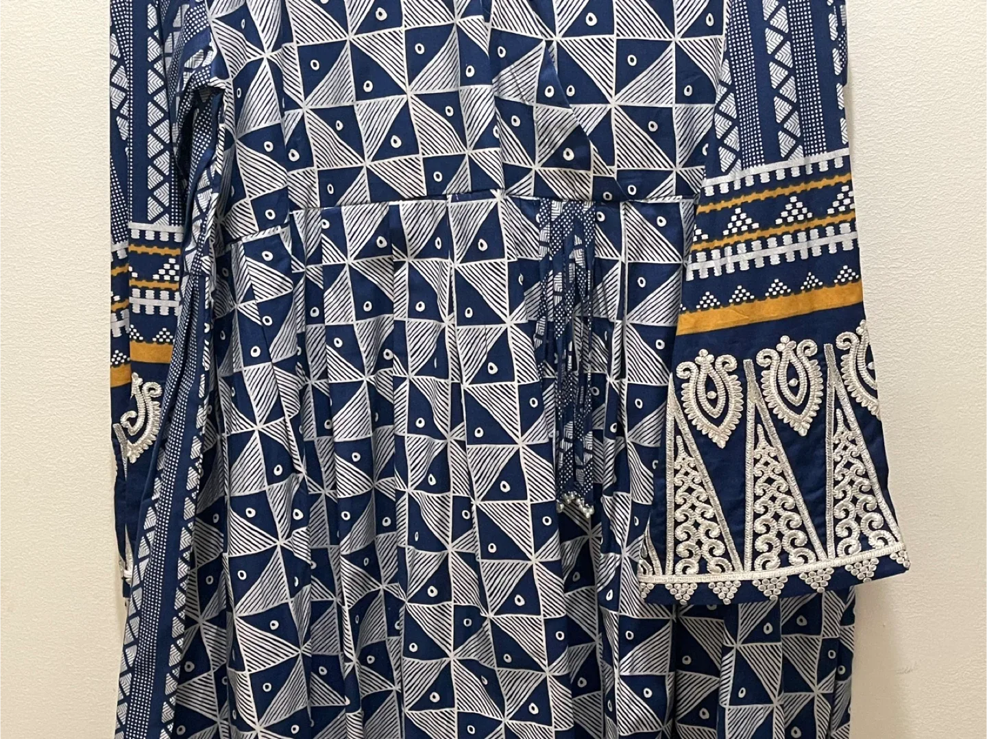 Khaadi Printed Dress - Blue & White image indicator(3)