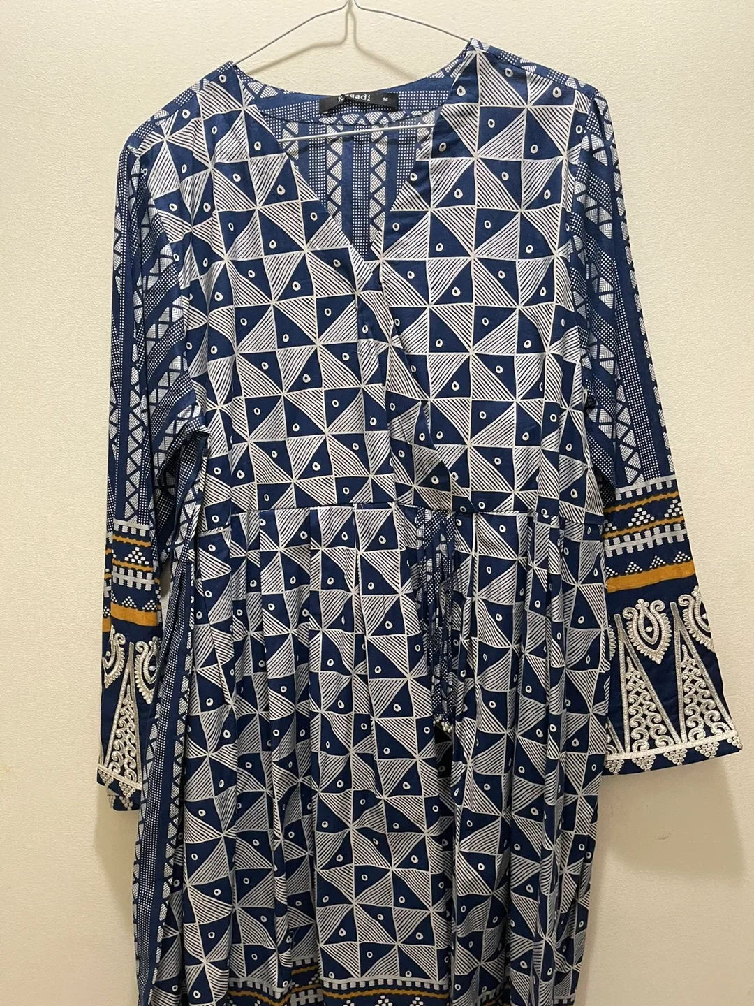 Khaadi Printed Dress - Blue & White image indicator(2)