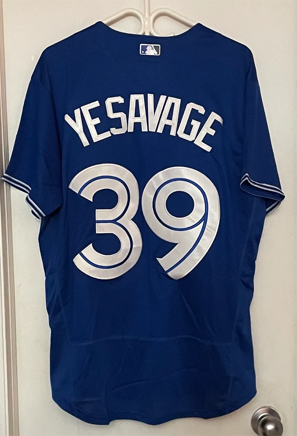 New Mens TORONTO BLUE JAYS STITCHED YESAVAGE #39 XL