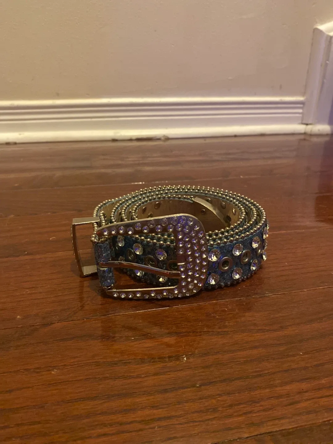 Rhinestone Belt - Blue