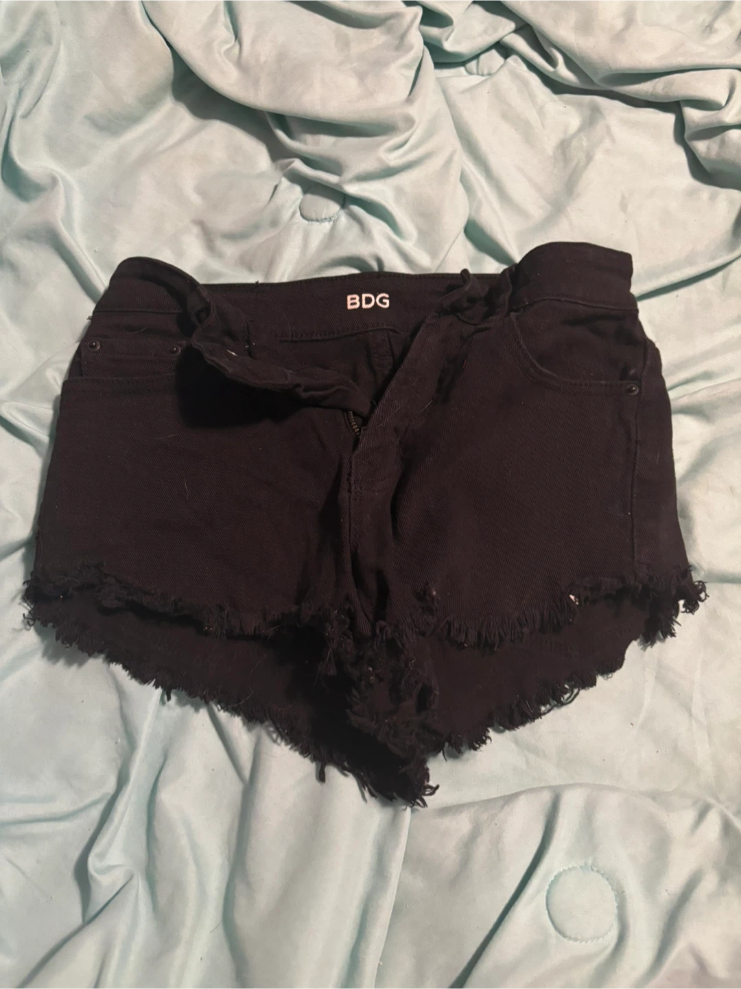 BDG Black Denim Shorts