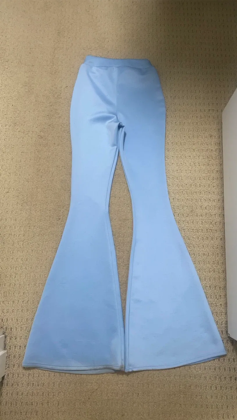 Light Blue Retro Flare Pants image indicator(6)