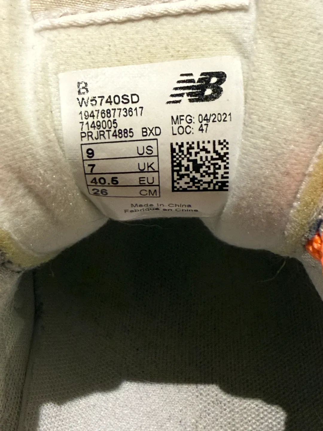 New Balance 57/40 Orange and Blue Sneakers Size 9 image indicator(6)