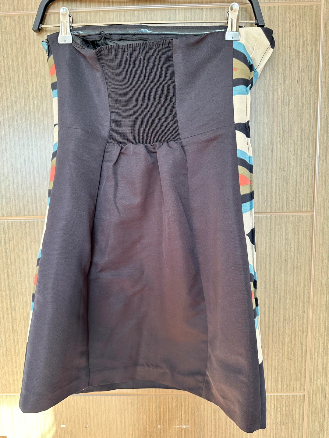 UO Strapless Mini Dress Geometric Pattern - photo 4
