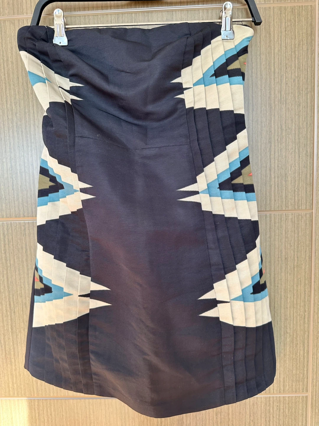 UO Strapless Mini Dress Geometric Pattern - photo 3