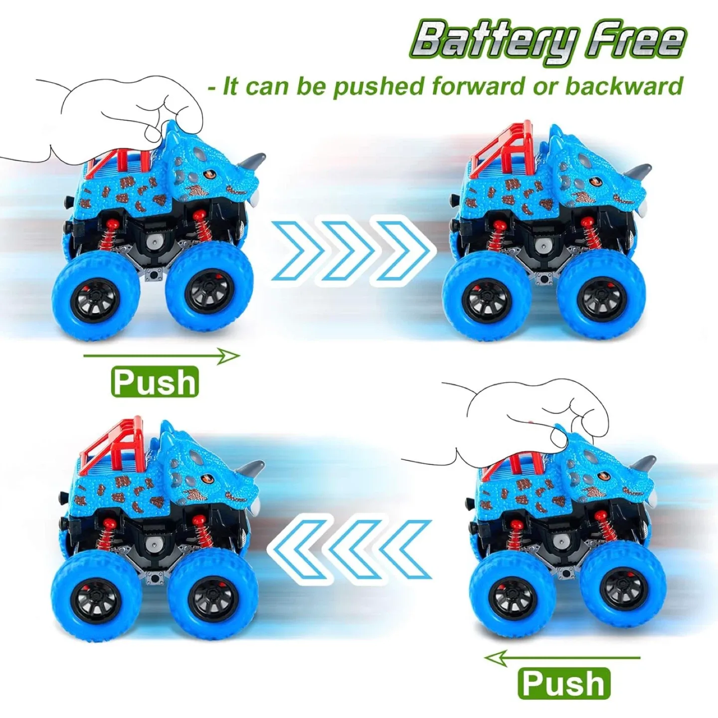 Dinosaur Toys - Monster Truck Toy for Boys Aged 2-5 image indicator(3)