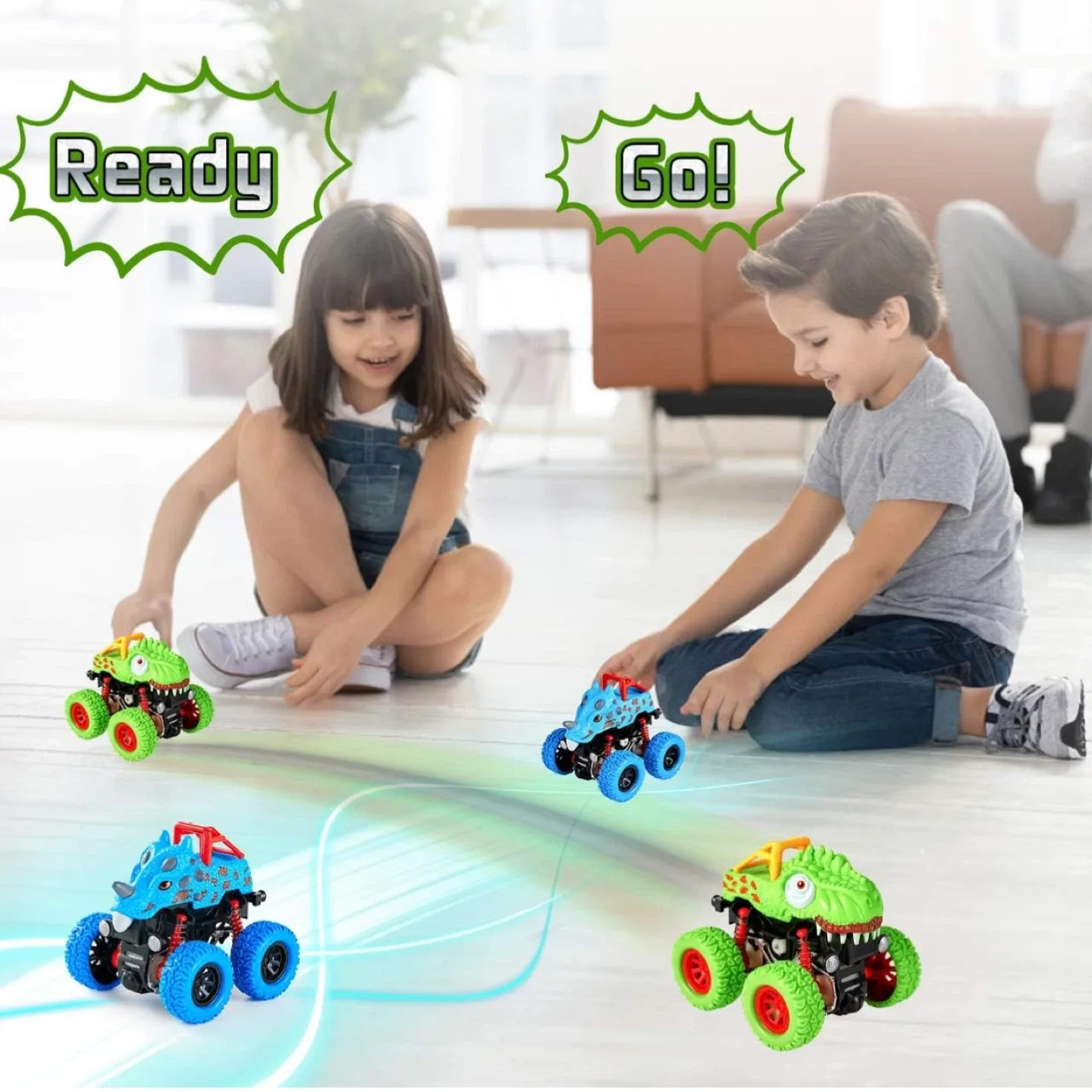Dinosaur Toys - Monster Truck Toy for Boys Aged 2-5 image indicator(2)